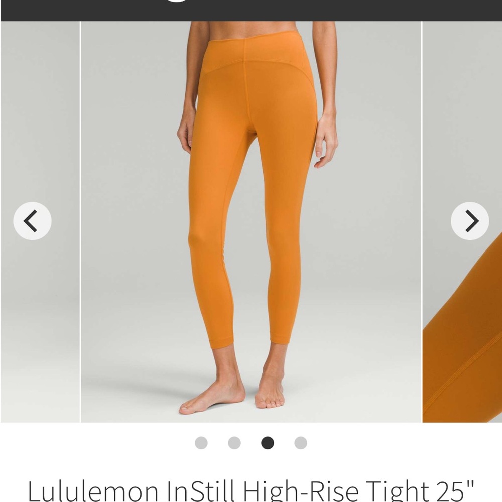 Lululemon InStill High-Rise Tight 25" in Orange